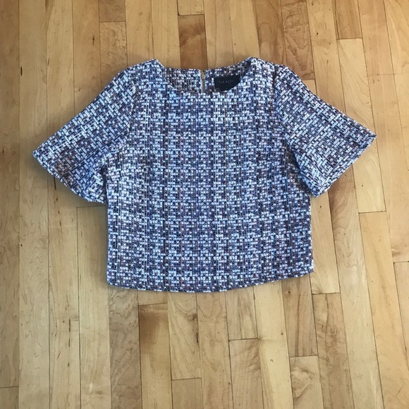 Gracia Tops - Gracia Tweed Short Sleeve Top